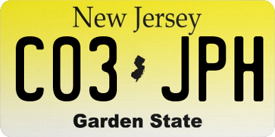 NJ license plate C03JPH