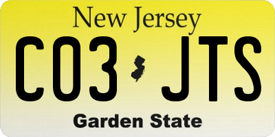 NJ license plate C03JTS