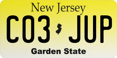 NJ license plate C03JUP