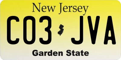 NJ license plate C03JVA
