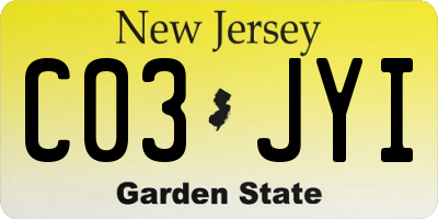 NJ license plate C03JYI