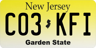 NJ license plate C03KFI