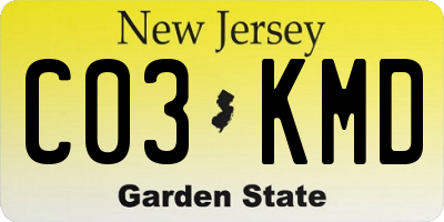 NJ license plate C03KMD