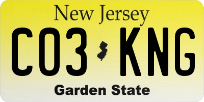 NJ license plate C03KNG