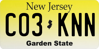 NJ license plate C03KNN