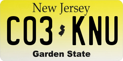 NJ license plate C03KNU