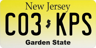 NJ license plate C03KPS