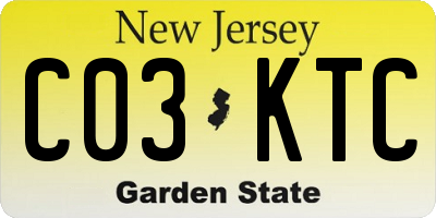 NJ license plate C03KTC
