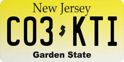 NJ license plate C03KTI