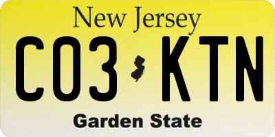 NJ license plate C03KTN
