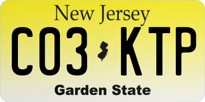 NJ license plate C03KTP