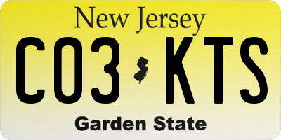 NJ license plate C03KTS