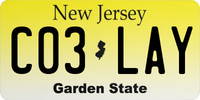 NJ license plate C03LAY