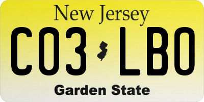 NJ license plate C03LBO