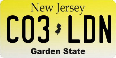 NJ license plate C03LDN