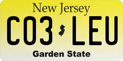 NJ license plate C03LEU