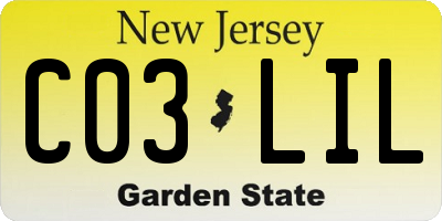 NJ license plate C03LIL
