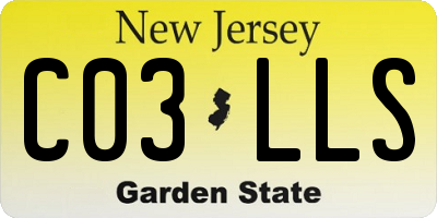 NJ license plate C03LLS