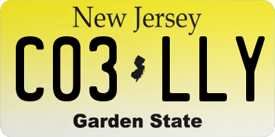NJ license plate C03LLY