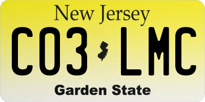 NJ license plate C03LMC