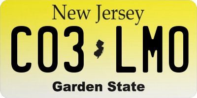 NJ license plate C03LMO