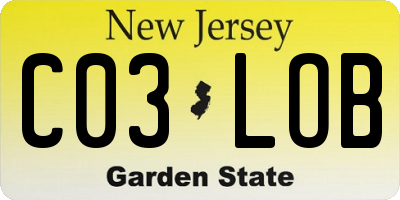 NJ license plate C03LOB
