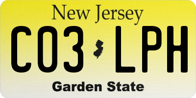 NJ license plate C03LPH