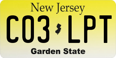 NJ license plate C03LPT