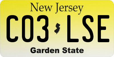 NJ license plate C03LSE