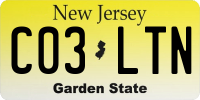 NJ license plate C03LTN