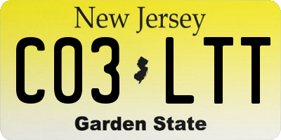 NJ license plate C03LTT