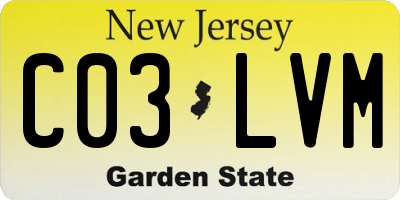 NJ license plate C03LVM