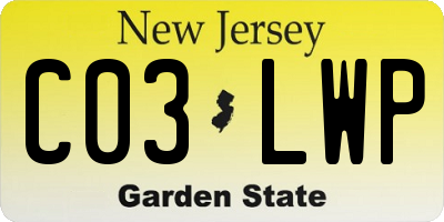 NJ license plate C03LWP