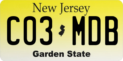 NJ license plate C03MDB