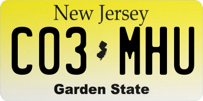 NJ license plate C03MHU