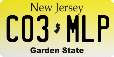 NJ license plate C03MLP