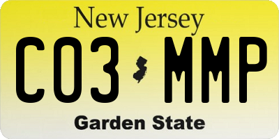 NJ license plate C03MMP