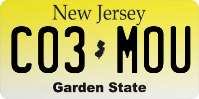 NJ license plate C03MOU