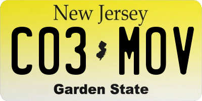 NJ license plate C03MOV