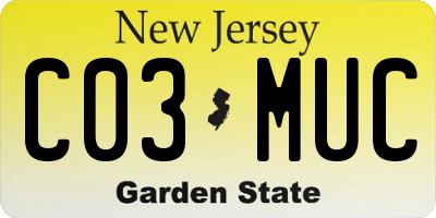 NJ license plate C03MUC