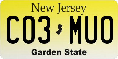NJ license plate C03MUO
