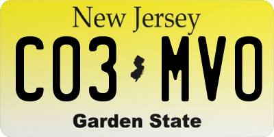 NJ license plate C03MVO