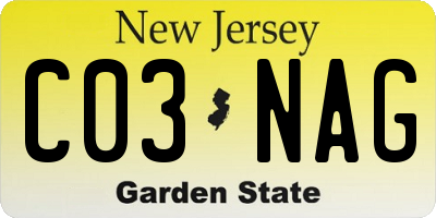 NJ license plate C03NAG
