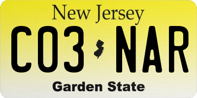 NJ license plate C03NAR