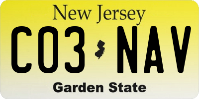 NJ license plate C03NAV