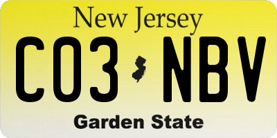 NJ license plate C03NBV