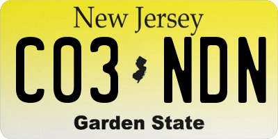NJ license plate C03NDN