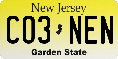 NJ license plate C03NEN