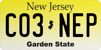 NJ license plate C03NEP