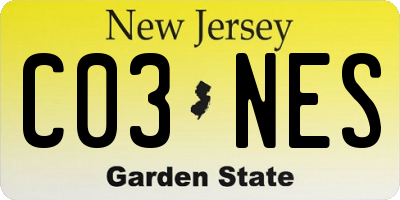 NJ license plate C03NES